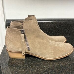 Dolce Vita Tan Suede Ankle Boots